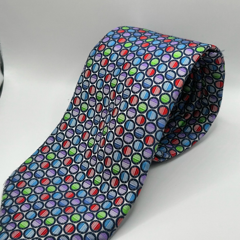 Verse 9 Multicolor Circular Pattern Tie - image 3